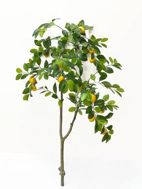 Ветка лимонного дерева с плодами искусственная большая Н120 см