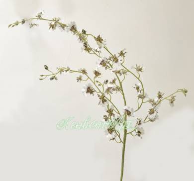 Орхидея искусственная Онцидиум 117H белая (ветка большая)