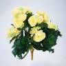Бегония цветущая 30H желтый искусственный цветок (куст 9 цветков без кашпо)