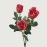 Букет из искусственных роз Джессика  красные 3 шт H72 см  (полуоткрытая)