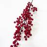 Ветка декоративная искусственная с красными ягодами Н75 см