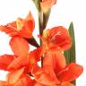 Гладиолус 102H оранжевый (9 искусственных цветков + 4 бутона + 2 листа)