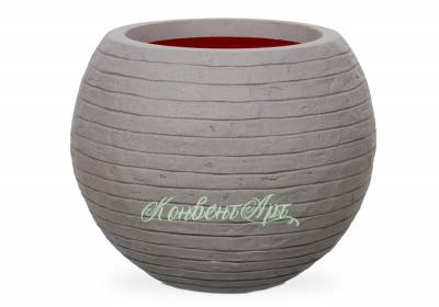 Кашпо CAPI Nature Vase Ball Row 25Dx33H Серый