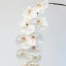 Искусственная орхидея фаленопсис "Jumbo" 11 цветков real-touch D11*H102 см белая