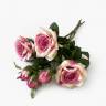 Роза Роби в наборе 3 шт. розовые искусственные цветы для декора Н47 см