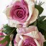 Роза Роби в наборе 3 шт. розовые искусственные цветы для декора Н47 см