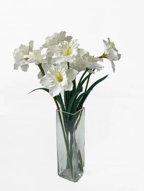 Нарцисс белый 2 цветка искусственный Н46 см