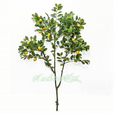 Ветка лимонного дерева с плодами искусственная большая Н150 см