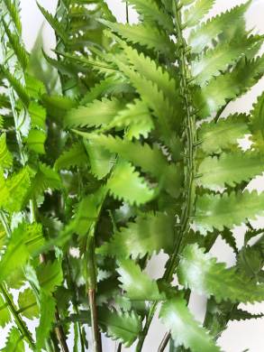 Трава для декора Папоротник Нефролепис искусственный зеленый 13 листов, Д30 Н45см