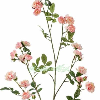 Роза искусственная садовая ветка 112Н розовая