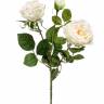 Роза кустовая искусственная 58см, белая