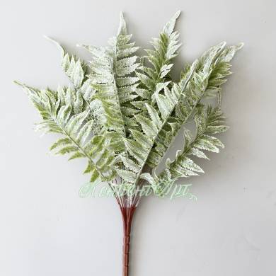 Трава для декора Папоротник Нефролепис искусственный светло-зеленый 13 листов, Д30 Н45см