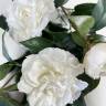 Камелия Японская в наборе 5 шт. белые искусственные цветы для декора Н86 см  