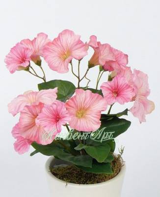 Петуния 25H нежно-розовая (искусственный куст 14 цветков)