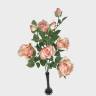 Искусственные розы кустовые персиковые 3 шт Н75 см