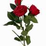 Роза ЭЛИЗАБЕТ красная иск. real-touch  2цв.1 бутон Н65 см Н70 см