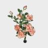 Искусственный букет из 3-х кустовых роз персиковых Н75 см