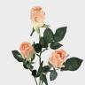 Искусственные цветы розы Джой персиковые 3 шт Н68 см