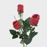 Искусственные розы Джой красные 3 шт Н68 см