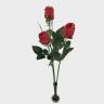 Искусственные розы Джой красные 3 шт Н68 см