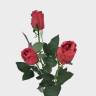 Искусственный букет из 3-х красных роз Джой Н68 см