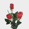 Искусственный букет из 3-х красных роз Джой Н68 см