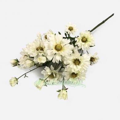 Гелениум садовый в наборе 3 шт. белые искусственные цветы для декора Н85 см    