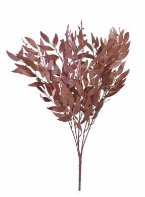 Искусственная ветка с листьями декоративная осенняя бордо Н60 см 