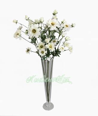 Гелениум садовый в наборе 5 шт. белые искусственные цветы для декора Н85 см     