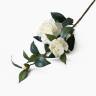 Камелия искусственный цветок кремовый real-touch, H86 см (2 цветка, 1 бутон, 22 листа)