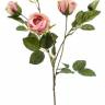 Роза чайная кустовая ПЕГГИ набор 5 шт. нежно-розовые искусственные цветы для декора Н60 см   