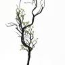 Ветка искусственная коряга декоративная со мхом и  листочками Н110 см