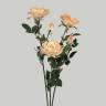 Искусственные розы Элизабет real-touch персиковый 85H (с бутоном) 3шт