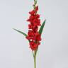 Гладиолус искусственный 102H красный (9 цветков + 4 бутона + 2 листа)