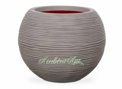 Кашпо CAPI Nature Vase Ball Rib 42Dx48H Серый