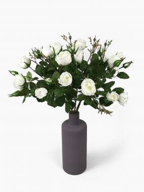 Букет из белых кустовых Роз ПЕГГИ набор 7 шт. белые искусственные цветы для декора Н60 см