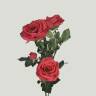 Букет из искусственных роз Элизабет красные 3 шт Н85 см  