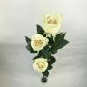 Букет из искусственных роз Джессика зелено-белая 3 шт H72 см