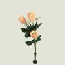 Искусственные розы Джессика real-touch персиковая 3 шт H72 см