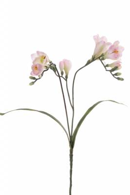 Фрезия искусственный цветок 63H розовый (10 цветков + 9 бутонов)