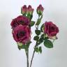 Искусственные розы Роби красные 3 шт Н47см бургундия (бордовая)