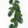 Монстера лиана крупнолистная зелёная искусственная для декора 20 листов Н140см