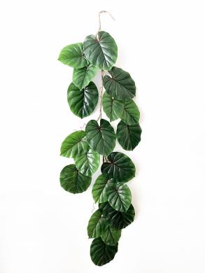 Фикус Умбеллата лиана крупнолистная зеленая искусственная для декора 20 листов Н140см