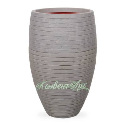 Кашпо CAPI Nature Vase Elegant Deluxe Low Row 29Dx60H Серый