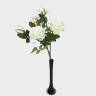 Искусственные розы Роби с бутоном белые 3 шт Н47 см