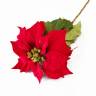Красный новогодний цветок Пуансеттия искусственная D20 Н75 см