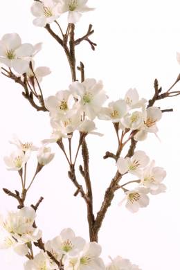 Сакура (вишня) искусственная ветка цветущая 104H белая