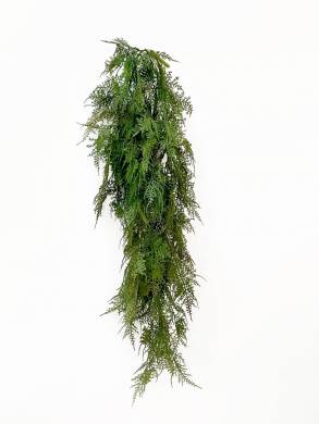 Аспарагус искусственный перистый куст ампельный зелено-коричневый Н90 см