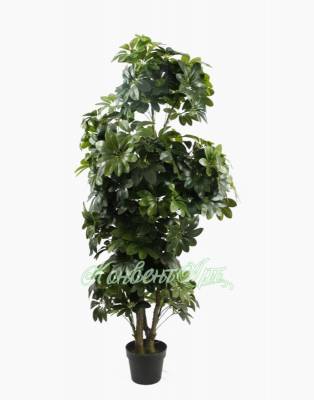 Шеффлера лучелистная искусственное дерево, зеленая Н120 см