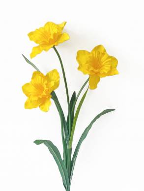 Нарцисс жёлтый 3 цветка искусственный Н70 см